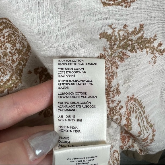 Free People True Perfection High/Low Cotton Blouse in Almond Milk Size Small - Picture 6 of 8